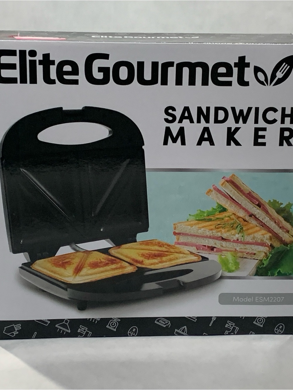 Black Sandwich Maker - Compact Panini & Grill
